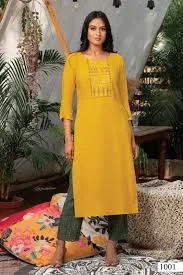 AVORA Designer Kurti D-1001 (S, Blue)
